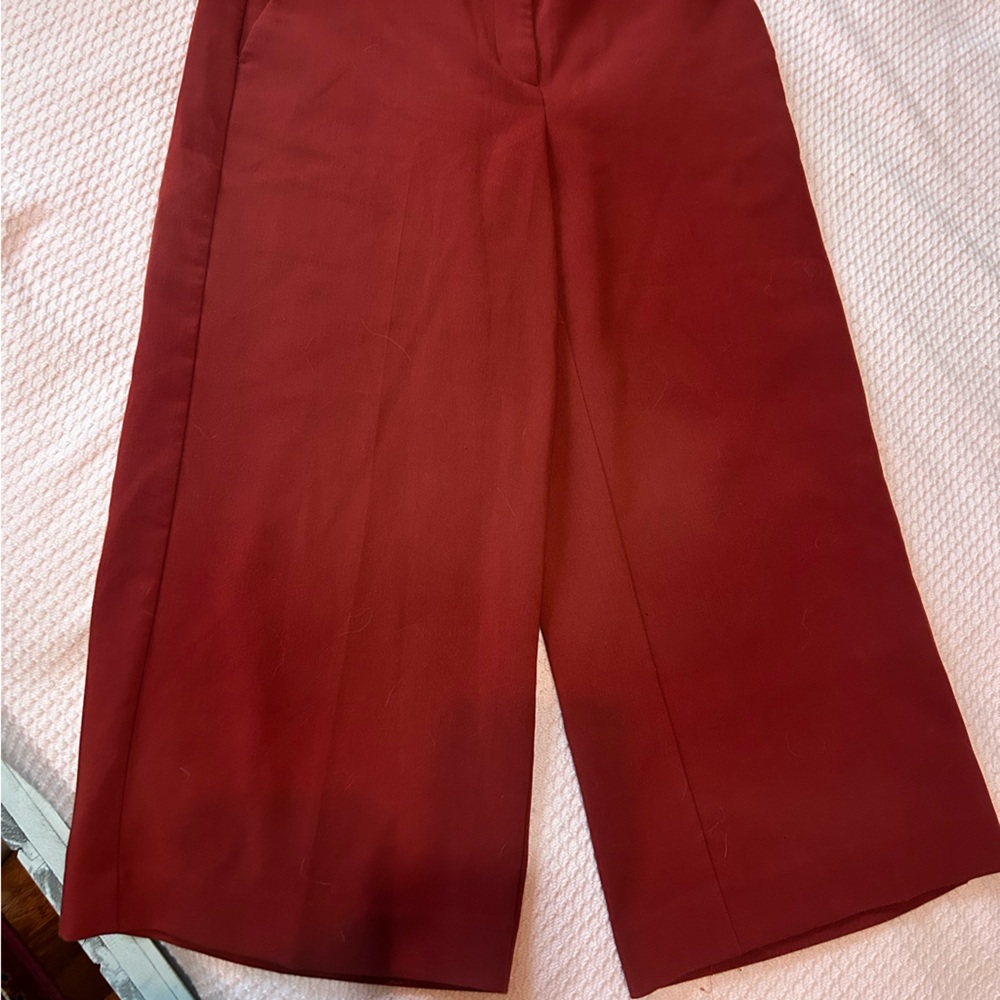 Ann Taylor Rich Red Wide Leg Pants